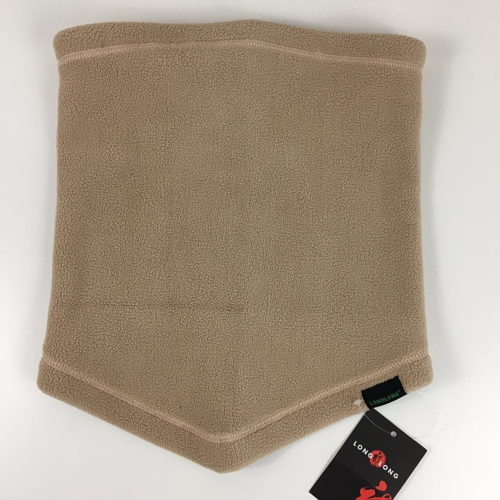 LONGLONG Neck Warmer Gaiter Skiing Face Scarf Mask Fleece Tan
